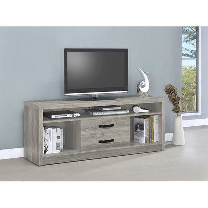 Grey Driftwood 2-drawer TV Console