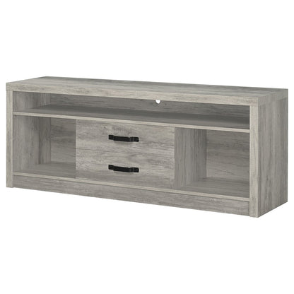 Grey Driftwood 2-drawer TV Console