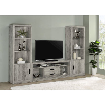 Grey Driftwood 2-drawer TV Console