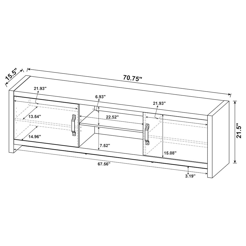 Conifer Grey Driftwood 71-inch TV Stand