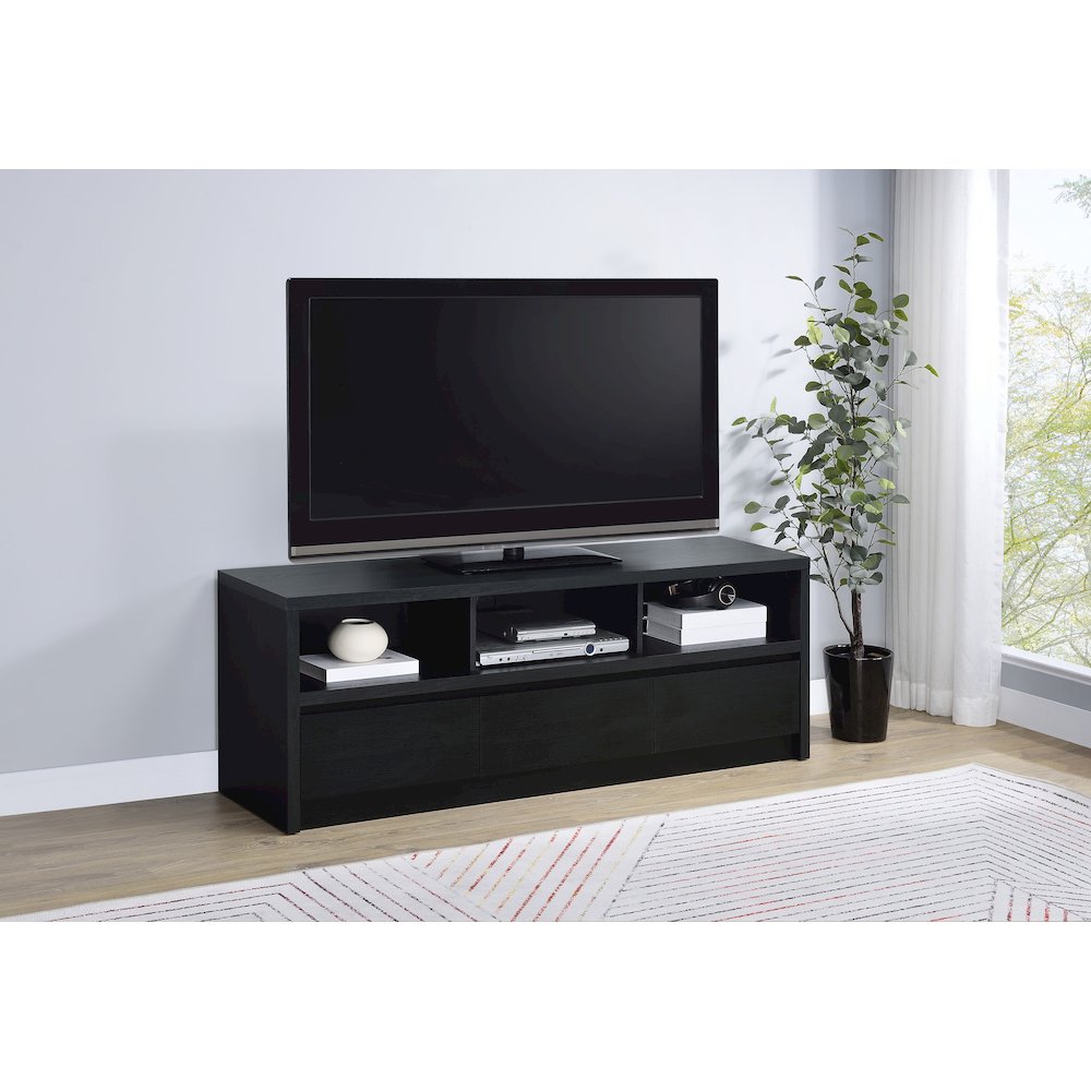 O'Brien Black 3-drawer TV Stand Media Console
