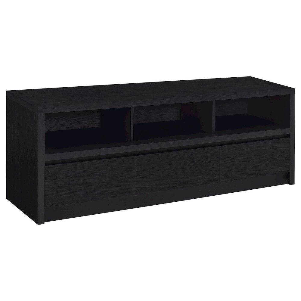 O'Brien Black 3-drawer TV Stand Media Console