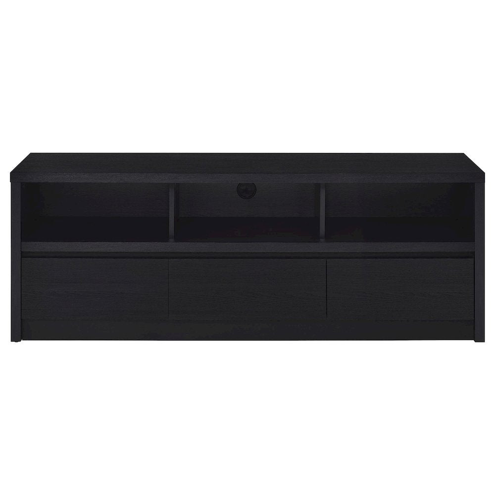 O'Brien Black 3-drawer TV Stand Media Console