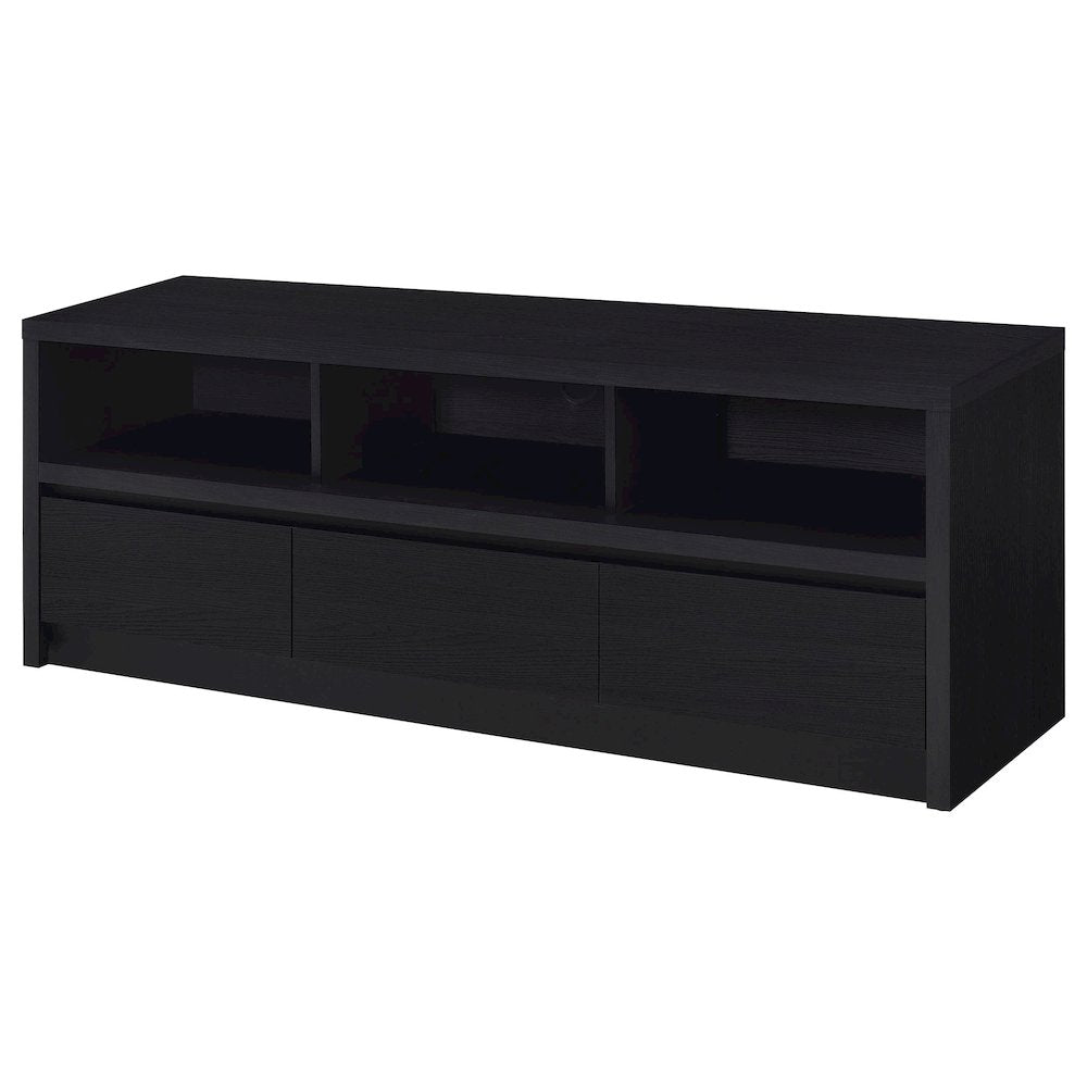 O'Brien Black 3-drawer TV Stand Media Console