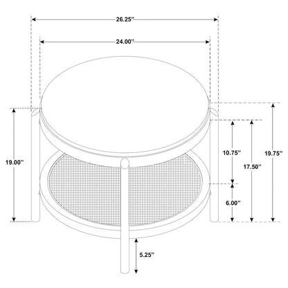 Benson Black Round End Table