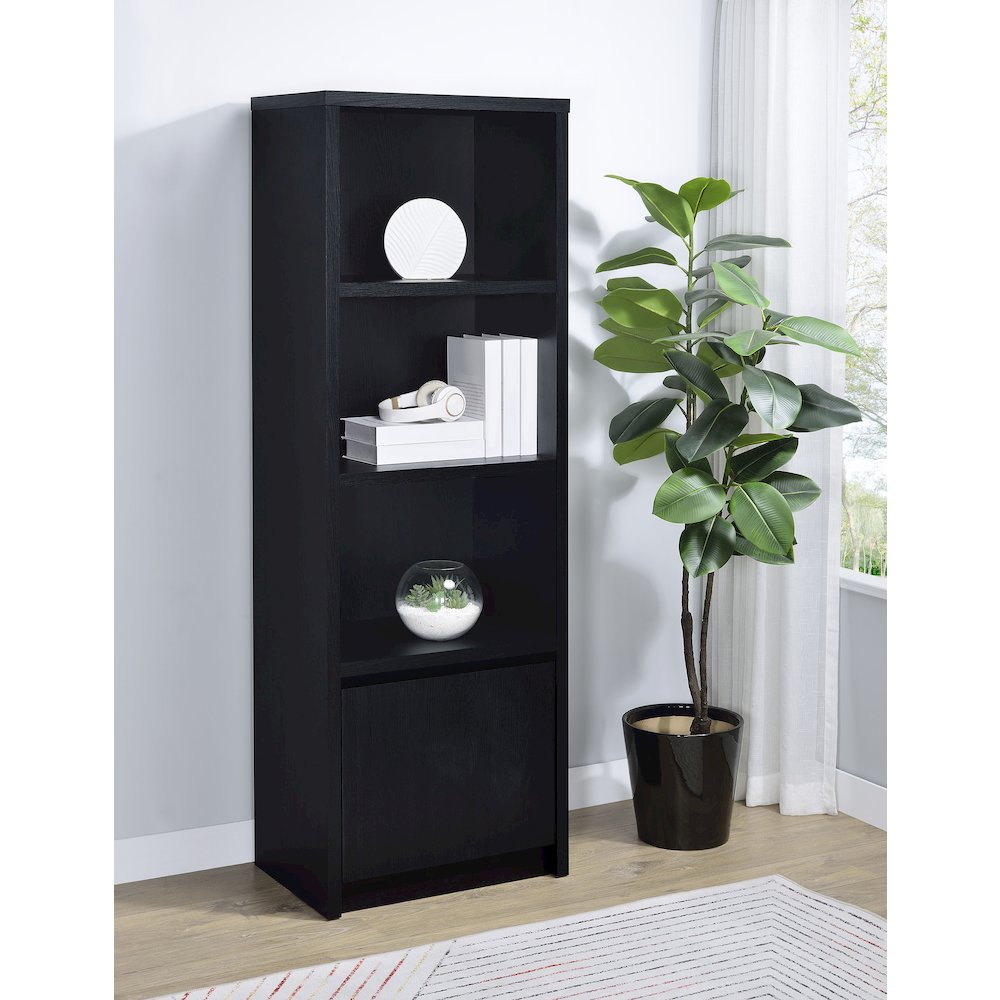 Sloat Black 3-shelf Media Tower Entertainment Pier