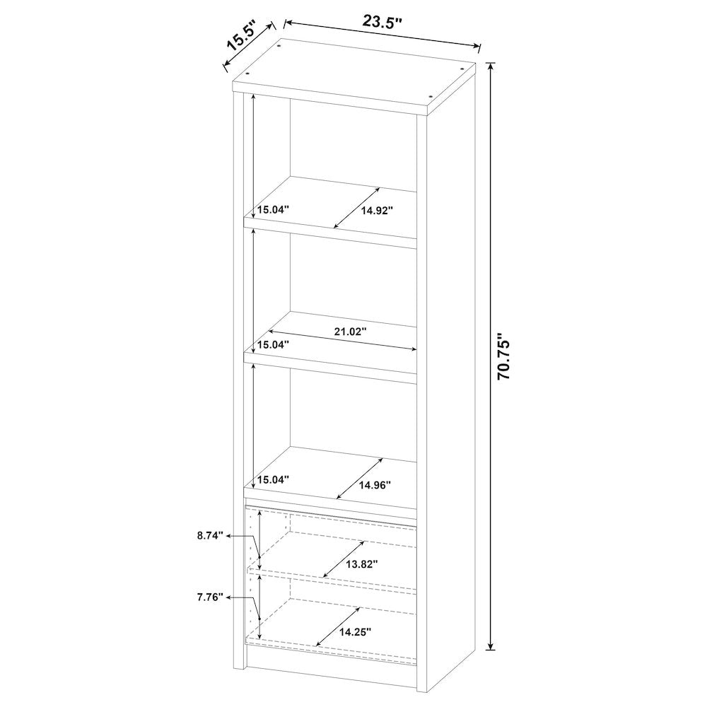 Sloat Black 3-shelf Media Tower Entertainment Pier