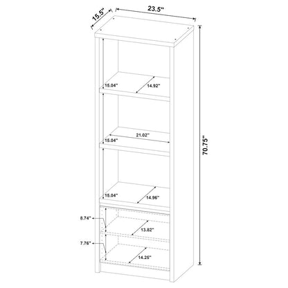 Sloat Black 3-shelf Media Tower Entertainment Pier