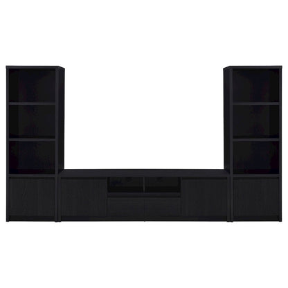Sloat Black 3-shelf Media Tower Entertainment Pier