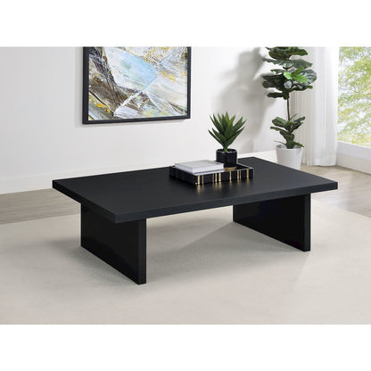 Caroline Black Rectangular Engineered Laminate Coffee Table