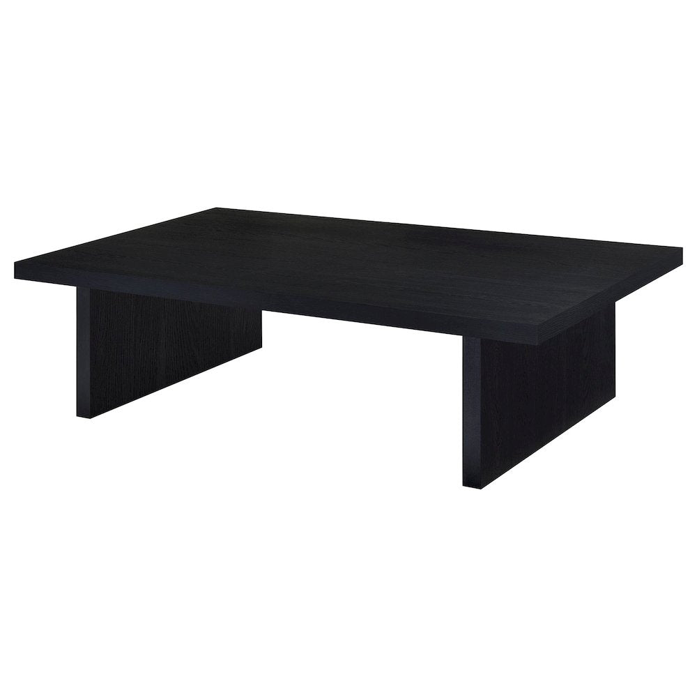 Caroline Black Rectangular Engineered Laminate Coffee Table