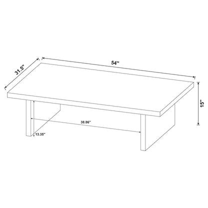 Caroline Black Rectangular Engineered Laminate Coffee Table