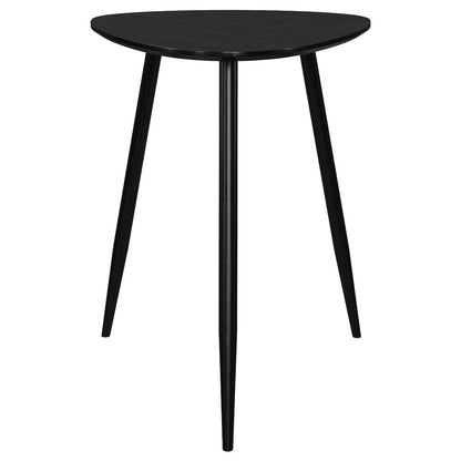 Xander Black Triangular Solid Wood End Table