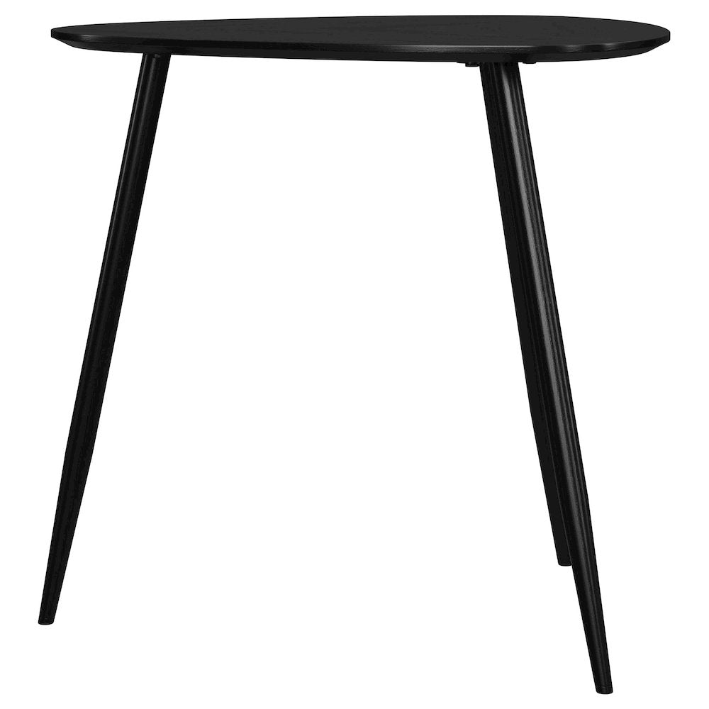 Xander Black Triangular Solid Wood End Table