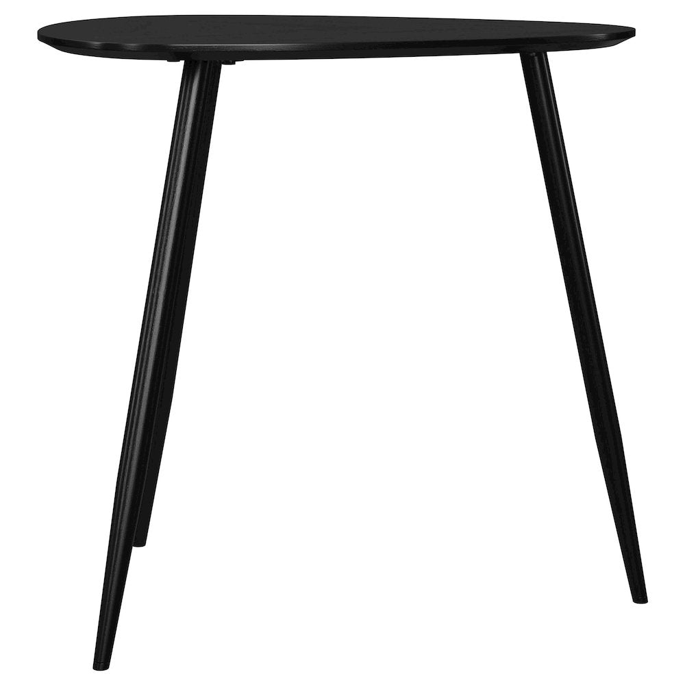 Xander Black Triangular Solid Wood End Table