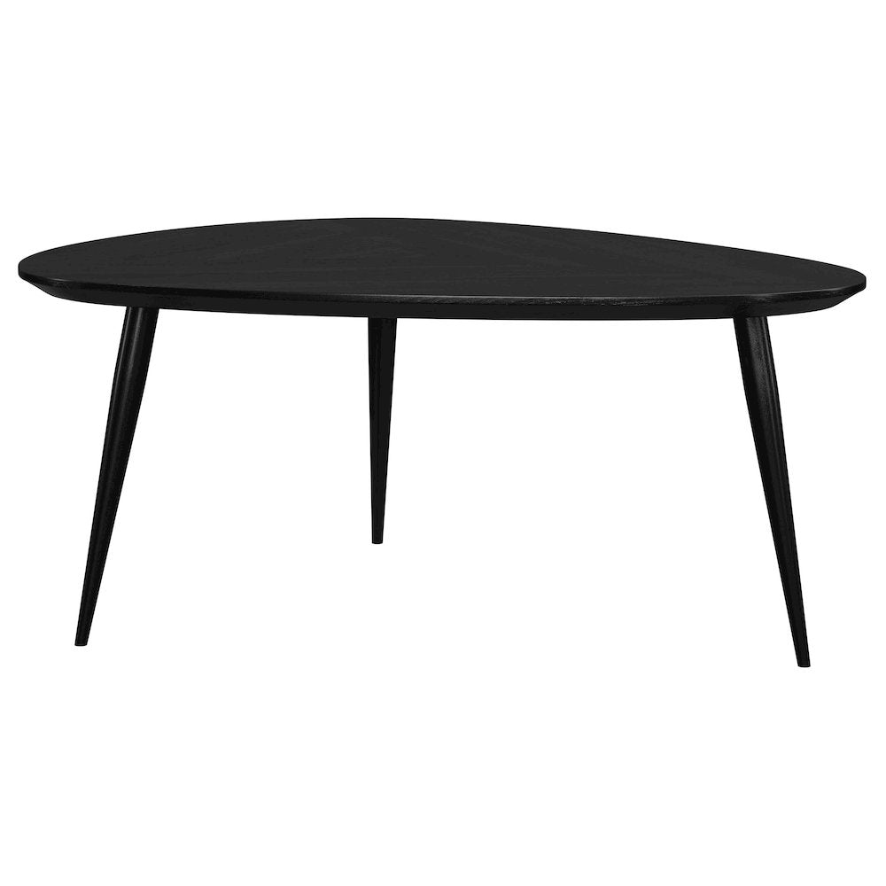 Xander Black Triangular Solid Wood Coffee Table