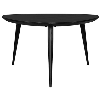 Xander Black Triangular Solid Wood Coffee Table