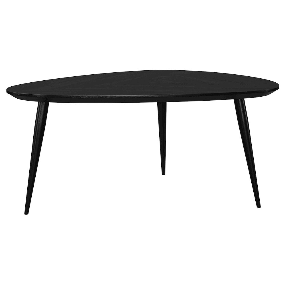 Xander Black Triangular Solid Wood Coffee Table