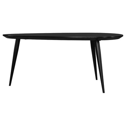 Xander Black Triangular Solid Wood Coffee Table