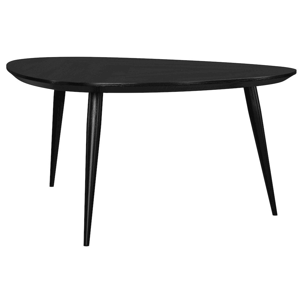 Xander Black Triangular Solid Wood Coffee Table