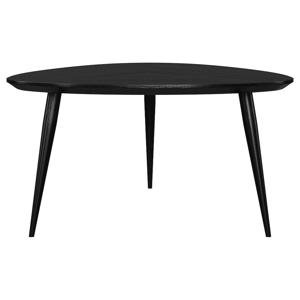 Xander Black Triangular Solid Wood Coffee Table
