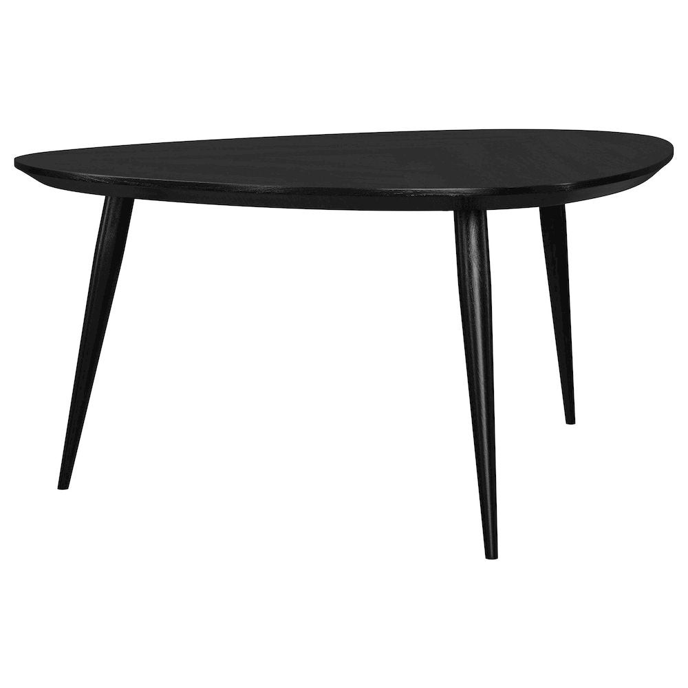 Xander Black Triangular Solid Wood Coffee Table