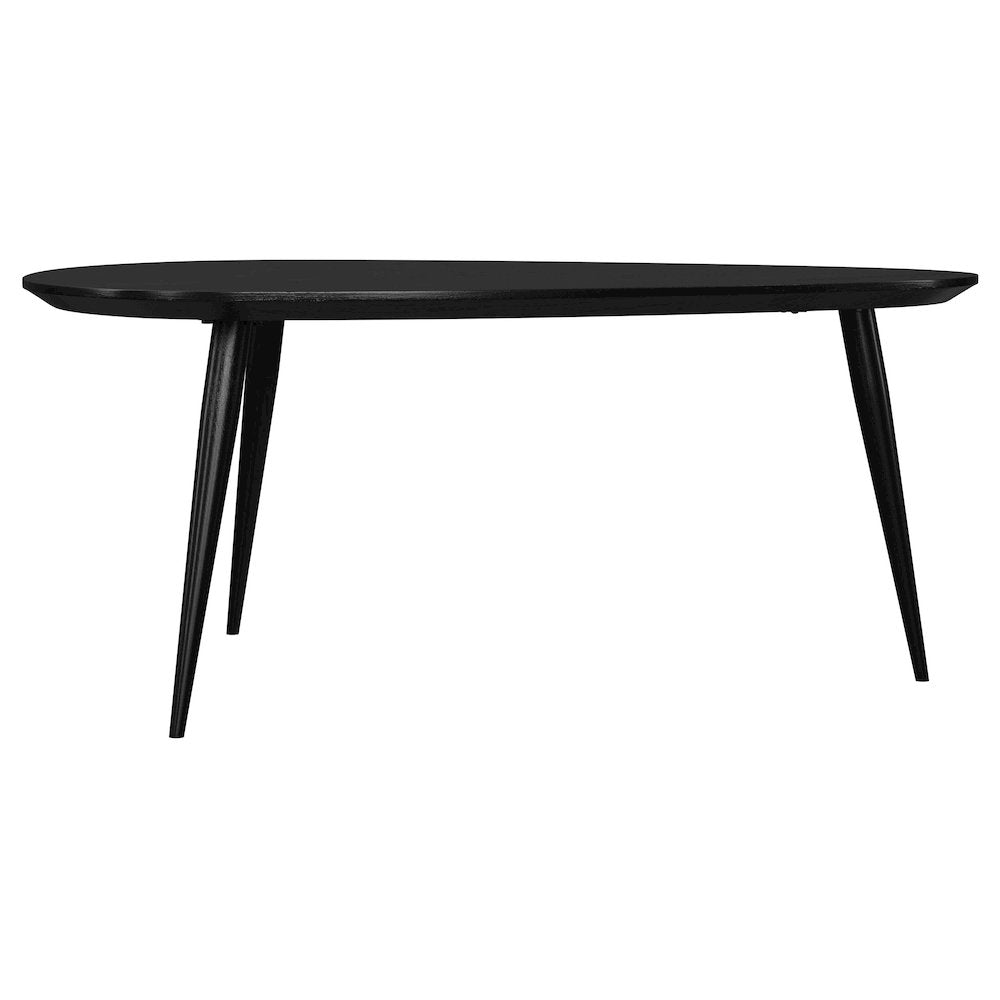 Xander Black Triangular Solid Wood Coffee Table