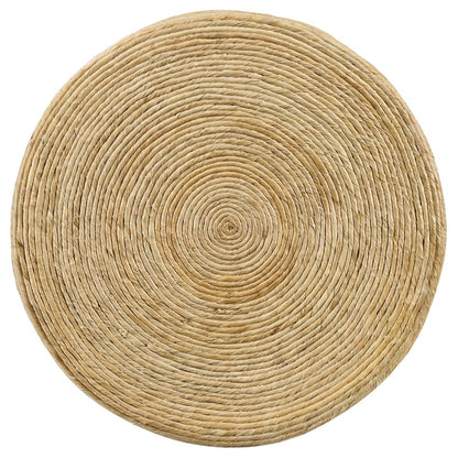 Natural Woven Rattan Round End Table