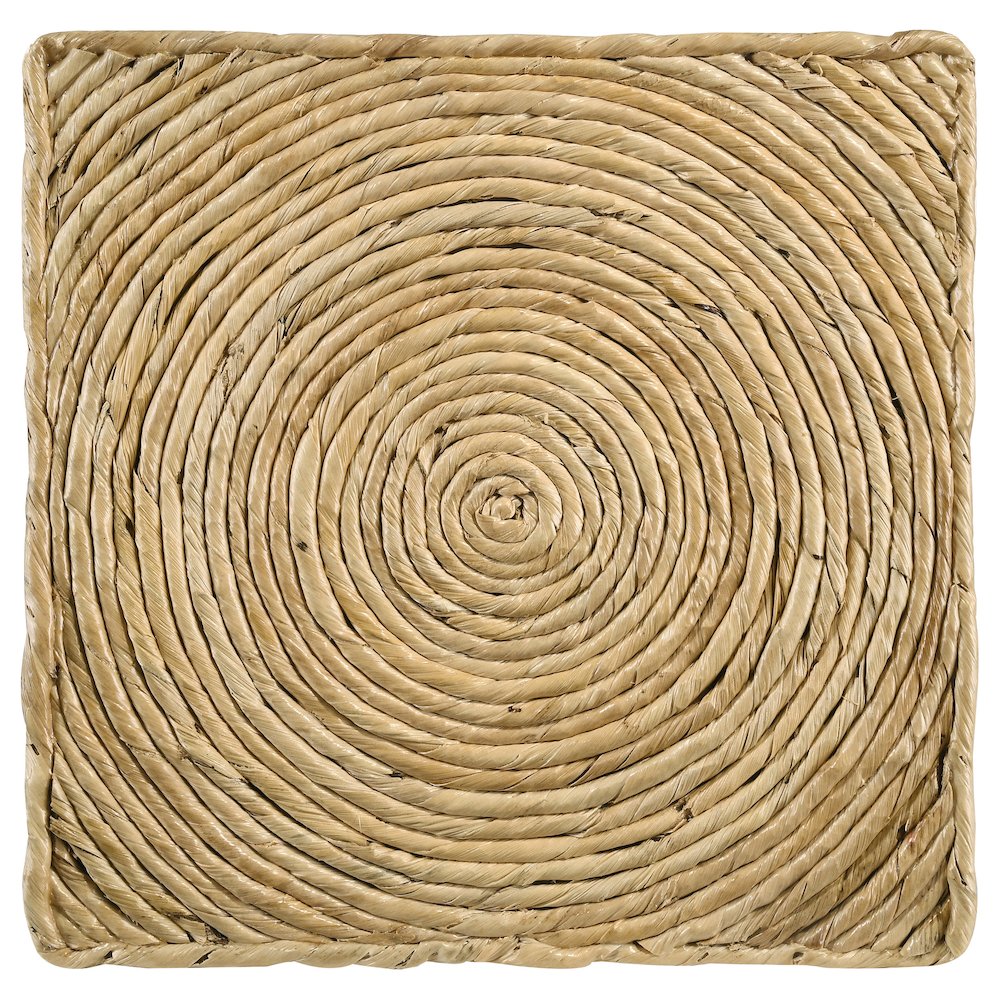 Natural Woven Rattan Round End Table