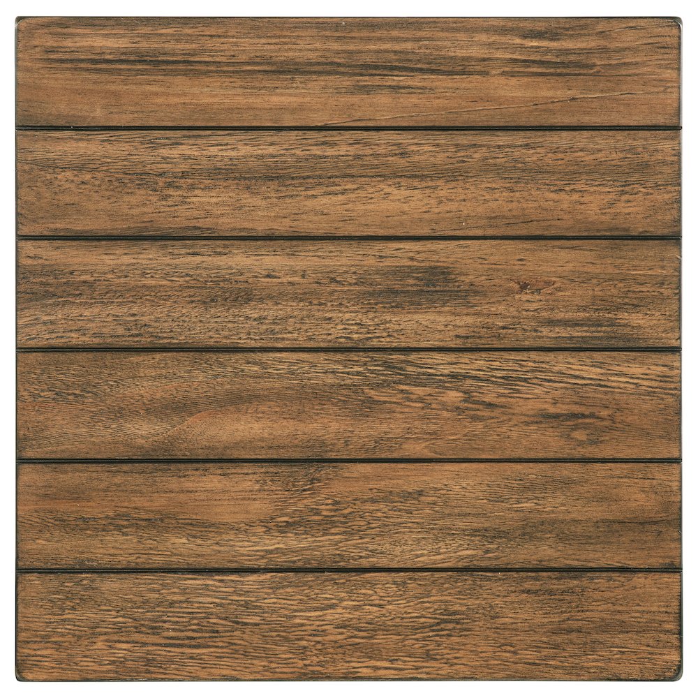 Castleton Distressed Brown Wood End Table with Shelf