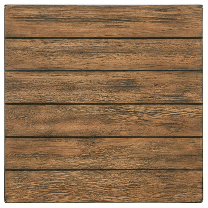 Castleton Distressed Brown Wood End Table with Shelf