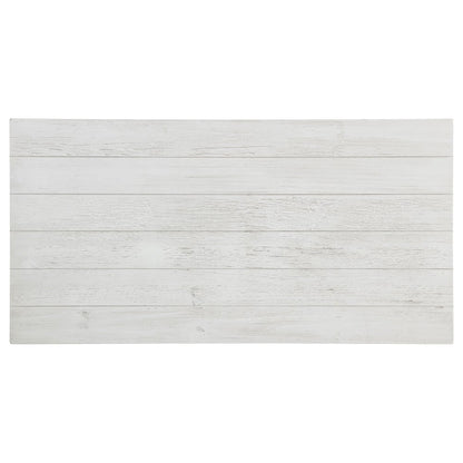 Castleton Distressed White Wood Coffee Table with Shelf
