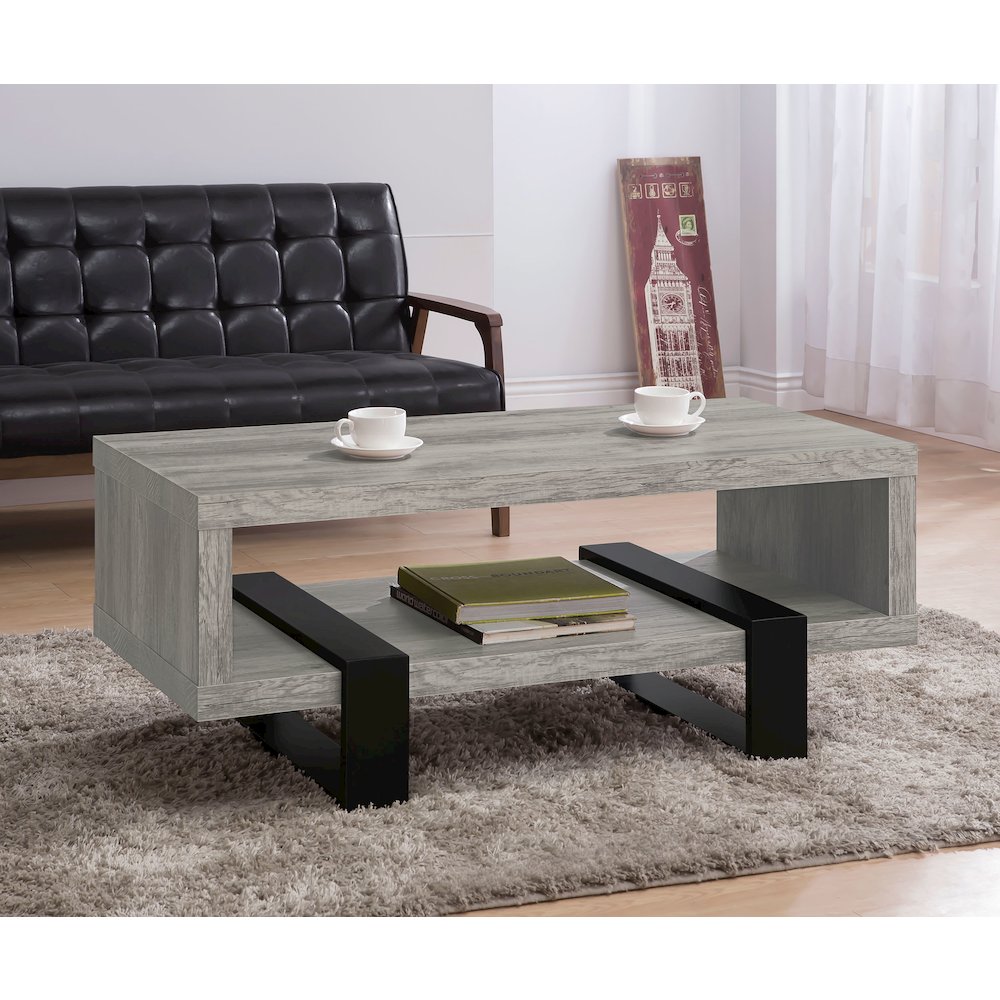 Wood and Metal Coffee Table
