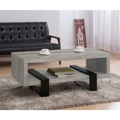 Wood and Metal Coffee Table