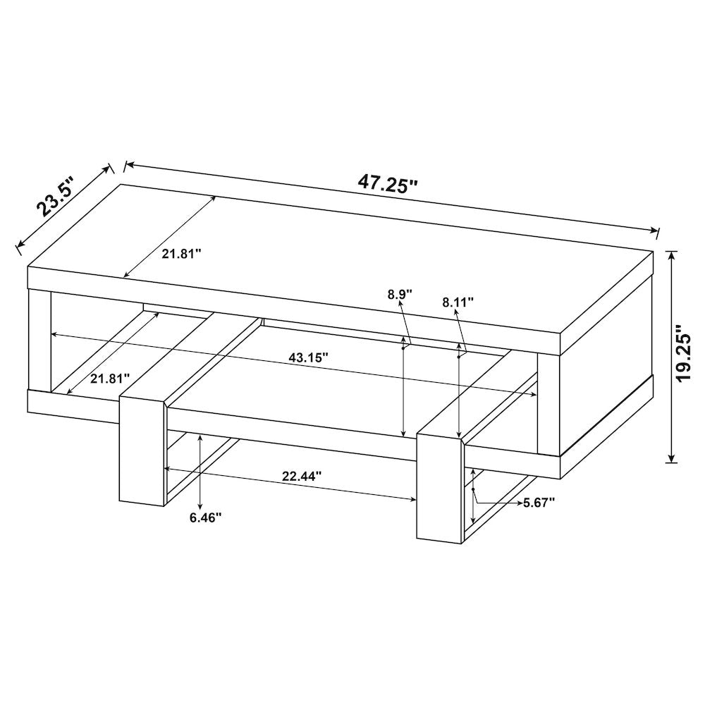 Wood and Metal Coffee Table