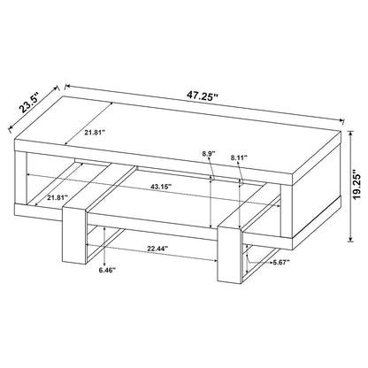 Wood and Metal Coffee Table