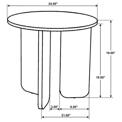 Columbo Brown Round End Table