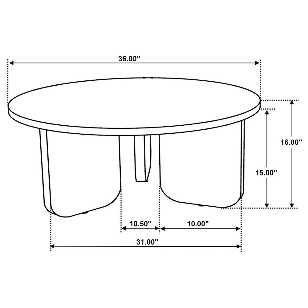 Columbo Brown Round Coffee Table