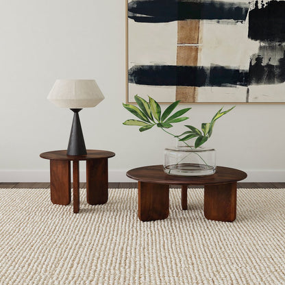 Columbo Brown Round Coffee Table