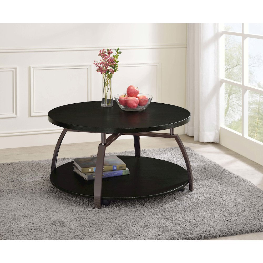 Dark Grey and Black Nickel Coffee Table