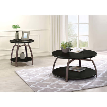Dark Grey and Black Nickel Coffee Table