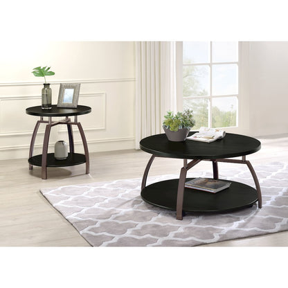 Starrett Dark Charcoal 2-piece Round Coffee Table Set
