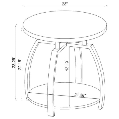 Starrett Dark Charcoal 2-piece Round Coffee Table Set