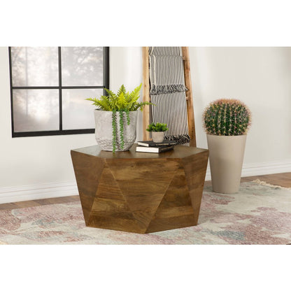 Natural Hexagonal Top Coffee Table