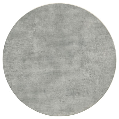 Cement and Gunmetal Round Top End Table