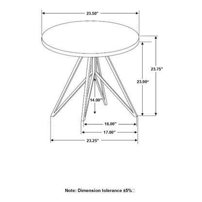 Cement and Gunmetal Round Top End Table