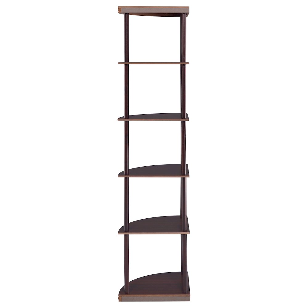 Casual Cappuccino Corner Bookcase
