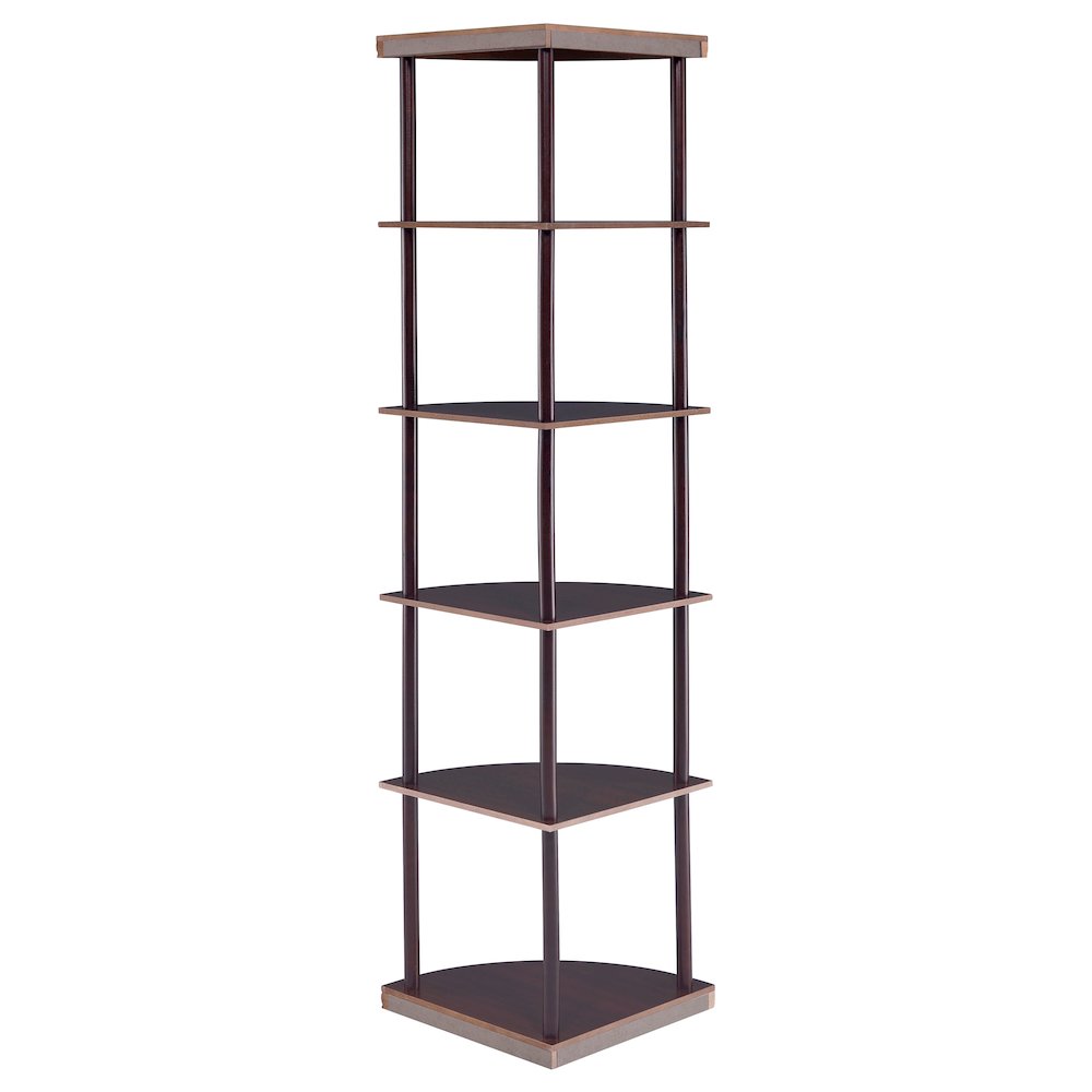 Casual Cappuccino Corner Bookcase