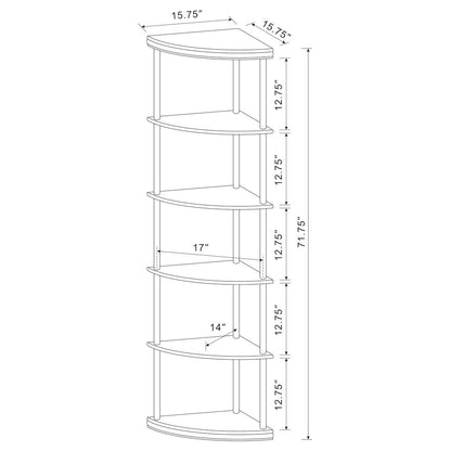 Casual Cappuccino Corner Bookcase