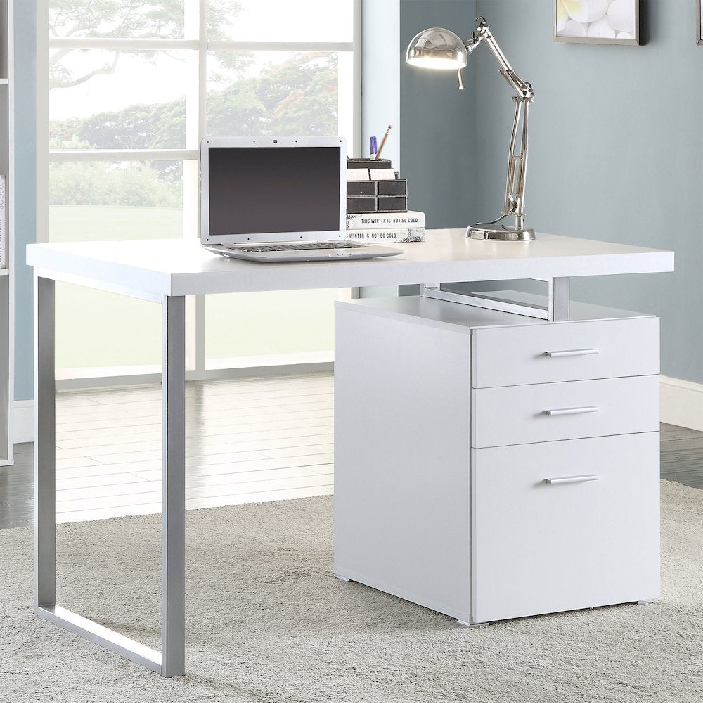 3-drawer Reversible Office Desk